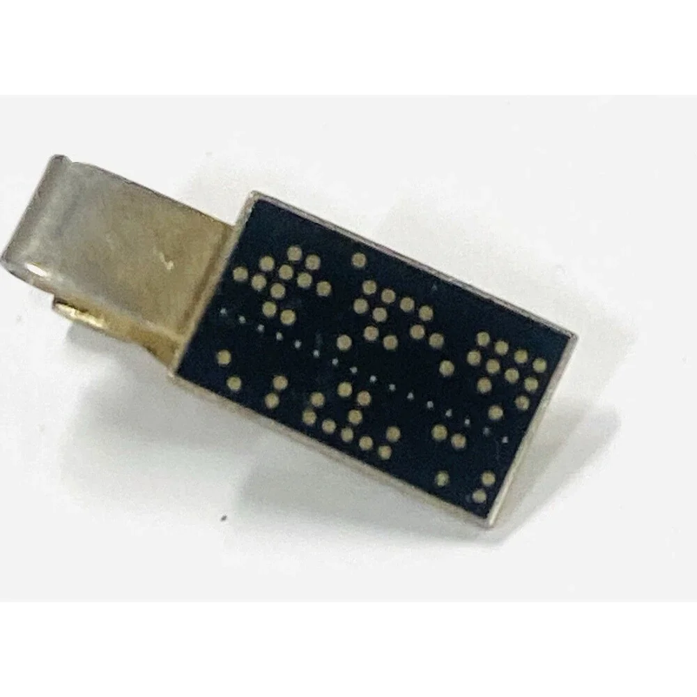 Vintage Robbins Co Tie Clip Computer Punch Card Data IBM Mid Century Attleboro